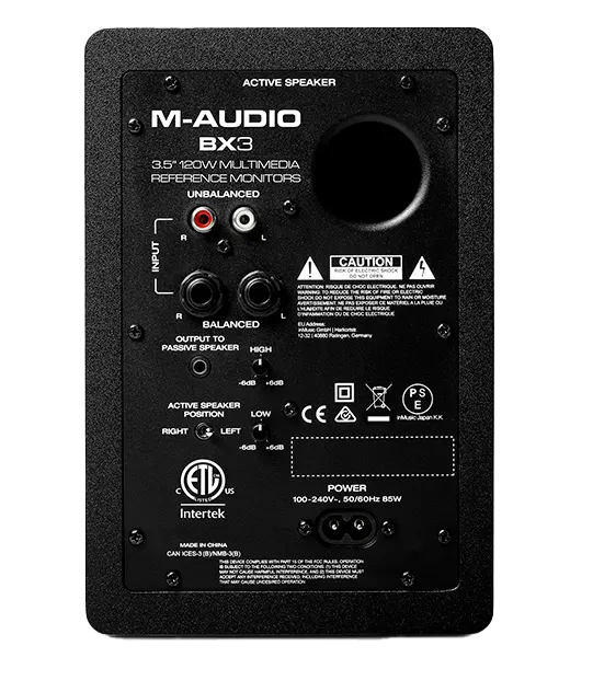 M-Audio BX3 Back