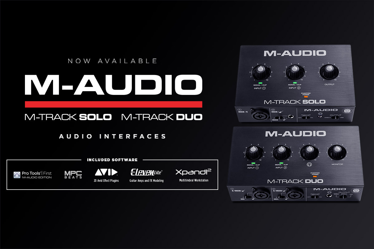 M-Track Duo and M-Track Solo Audio Interfaces