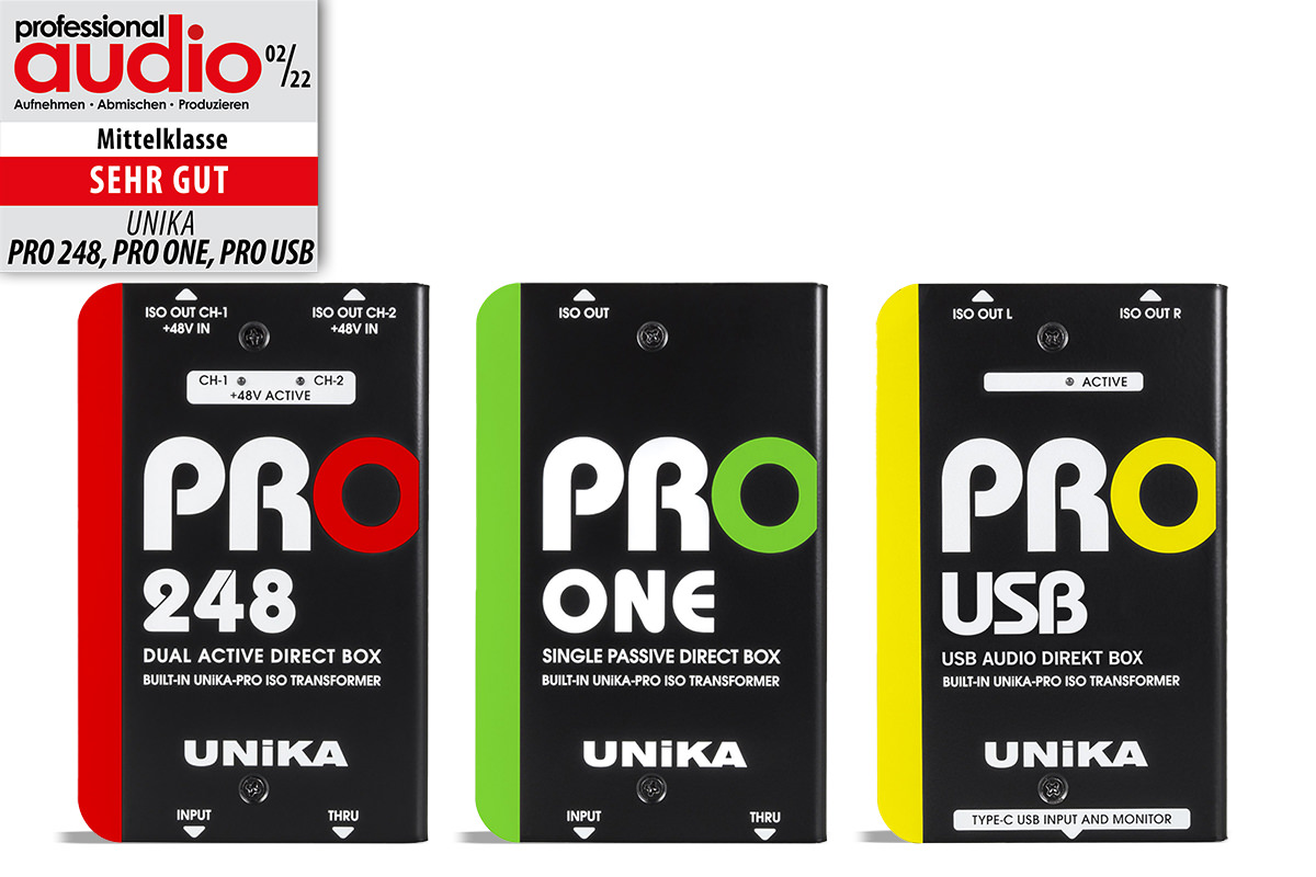 Bestnote für die Pro One, Pro USB und Pro 248